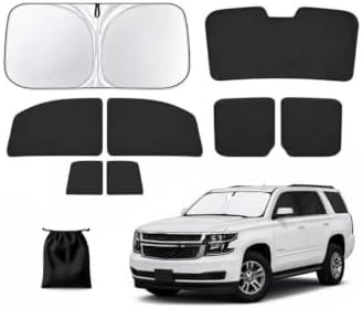 9PCS Car Window Shades for Chevy Tahoe 2015-2020, Full Set Windshield Side Rear by Unknown
