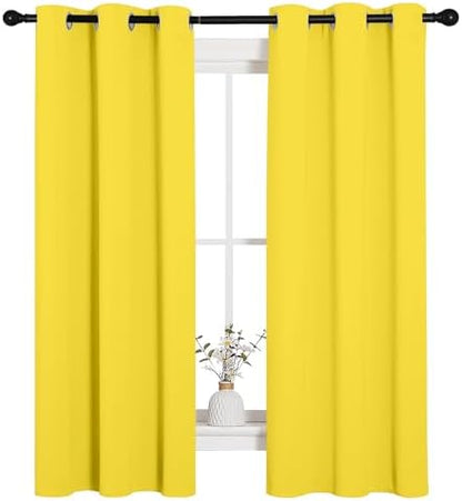 NICETOWN Bedroom Curtain Panels Draperies, Thermal Insulated Solid Grommet - Image 2