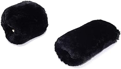 Black Plush Auto Car Handbrake Cover Sleeve Gear Sets Automotive Car Gear Suit by Goliton