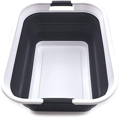 SAMMART 42L Collapsible Plastic Laundry Basket-Foldable Pop Up Storage by SAMMART