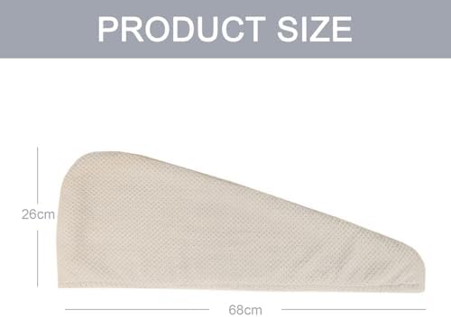 MaopaoBeauty 2 Pack Large Microfiber Hair Towel Wrap, Quick Dry Hair Towels - Image 4