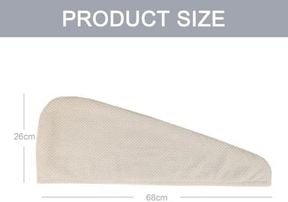 MaopaoBeauty 2 Pack Large Microfiber Hair Towel Wrap, Quick Dry Hair Towels - Image 4