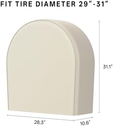 eletecpro RV Tire Covers, Fit 29-32 Inch Tire, Light Beige - Image 2