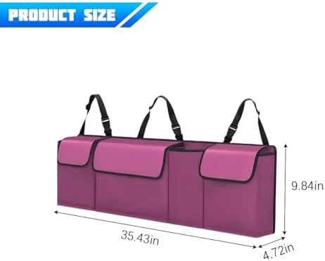Car Trunk Organizer with Lid, Large Waterproof Vehicle Backseat Hanging Storage - Image 2