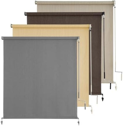 AOSKY Cordless Patio Roll Up Blinds by AOSKY