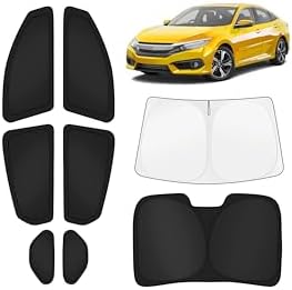 KUST Car Window Shades for Honda Civic 2016-2021 Windshield Sun Shade Side by KUST