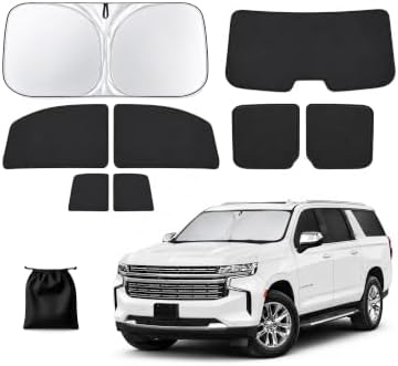 9PCS Car Window Shades for Chevy Suburban 2021-2025, Full Set Windshield Side by Unknown