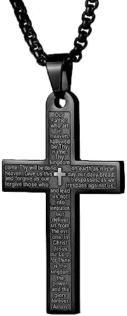 Pendant Cross for Car Rear View Mirror Necklace for Men Charm Car Mirror by LeapoFaith