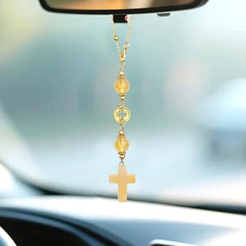 Car Rear View Mirror Accessories Car Hanging Ornament, Cross Unique Rearview by Unknown