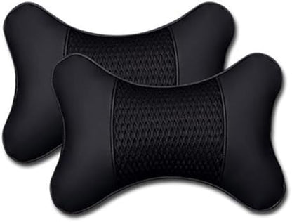 2 Packs Car Neck Pillows Dual-Side PU Leather Car Headrest by VVHOOY