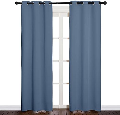 NICETOWN Blackout Curtains, 2 Panels, 34 x 84-inch, Stone Blue - Image 2