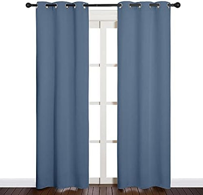 NICETOWN Blackout Curtains, 2 Panels, 34 x 84-inch, Stone Blue - Image 2