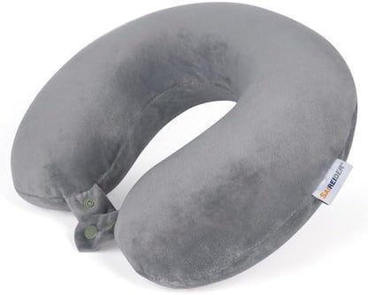 SAIREIDER Travel Pillows for Sleeping Airplane 100% Pure Memory Foam Neck by SAIREIDER