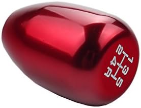 DEWHEL JDM Universal 5 Speed Manual Shift Knob M10x1.5 Screw On Red - Image 3