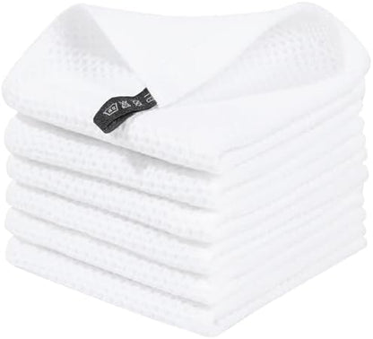 Homaxy 100% Cotton Waffle Weave Kitchen Dish Cloths 6-Pack by Homaxy