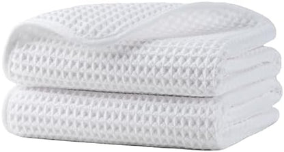 Microfiber Waffle Hand Towels, 2 Pieces, Fast Drying, Lint Free 430 GSM by Unknown