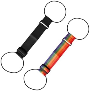 Luggage Connector Straps, Adjustable Bag Luggage Straps, 2 Black Iridescent by Unknown