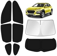 KUST Car Window Shades for Hyundai Kona 2018-2023 Windshield Sun Shade Side by KUST