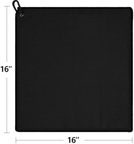 VIVIDLY 3 Pack 16"x16" Waffle Microfiber Golf Towels - Image 3
