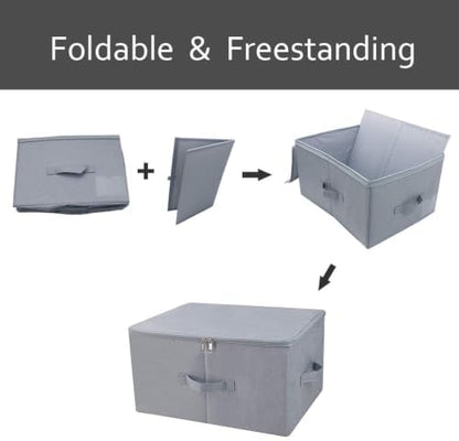 17.6 X 13.6 X 9.7", Folding Closet Clothes Storage Boxes - Image 5