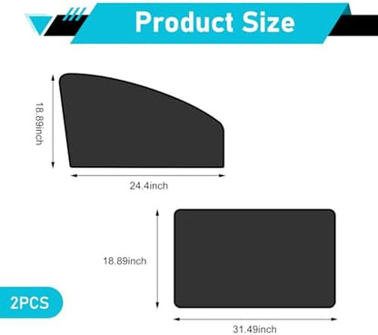 4 PCS Car Side Window Sun Shades, Heat & Sun Blocking Insulation Shade - Image 2