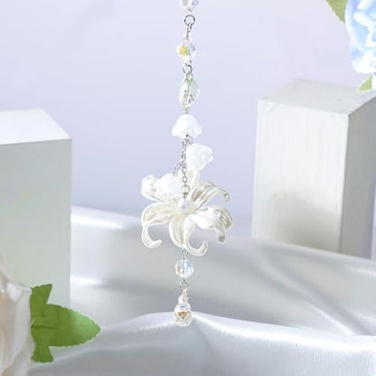 Lily of the Valley Leaf Car Charm White Summer Waterlily - Image 4