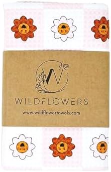 Wildflowers Microfiber Kitchen Towels | Waffle Fabric Tea Towel| Super Absorbent by FlourishPetProducts
