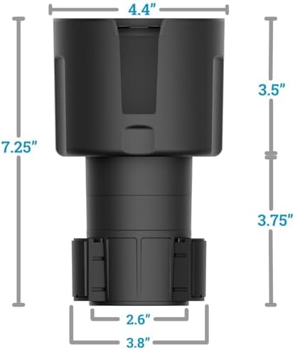 Swigzy Car Cup Holder Expander, Long Base Adapter Extender Bottle Insert - Image 7