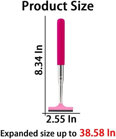 8sanlione 38.6 Inch Telescopic Side Mirror Glass Squeegee - Image 2