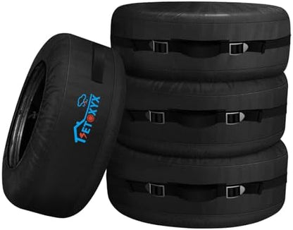 4 Pack Seasonal Tire Tote, 700D Spare Tire Cover by SETOXYX