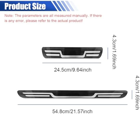 Craedli 4PCS Car Door Sill Protector Sticker, Stainless Steel Auto Door Edge - Image 2