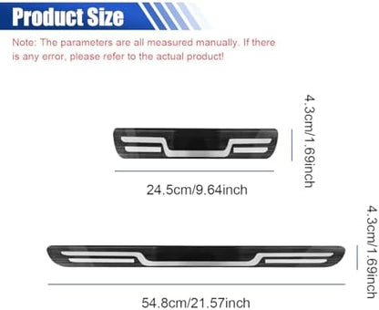 Craedli 4PCS Car Door Sill Protector Sticker, Stainless Steel Auto Door Edge - Image 2