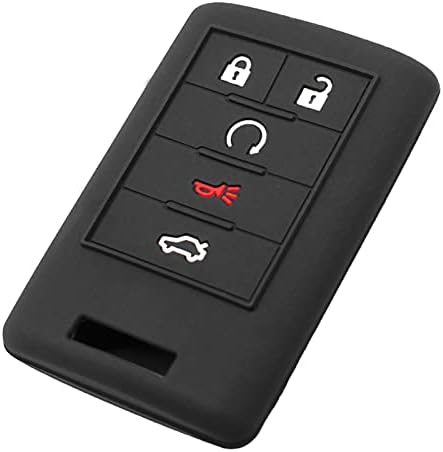 Silicone Key Fob Cover Fit for Cadillac ATS CTS DTS Escalade Escalade ESV SRX by EYANBIS