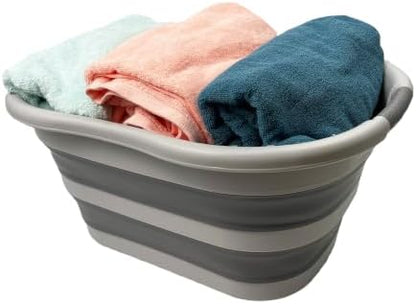 SAMMART 40L Set of 2 Collapsible Plastic Laundry Hamper - Image 5