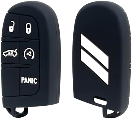 Key Fob Cover for Dodge Accessories 5 Button Key Fob Case by REMOCH