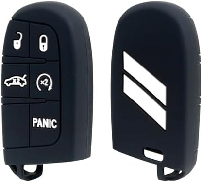 Key Fob Cover for Dodge Accessories 5 Button Key Fob Case by REMOCH