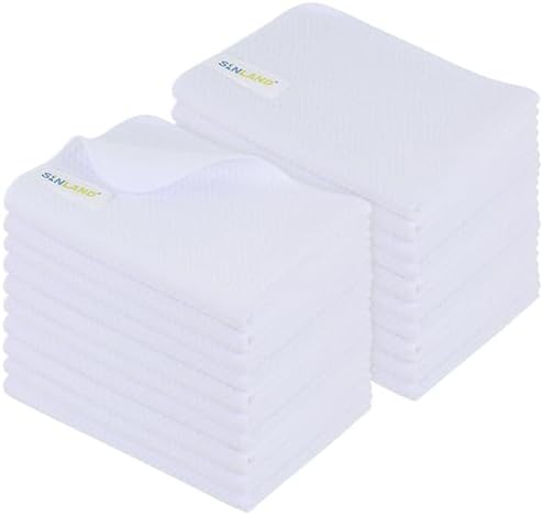 SINLAND Sublimation Blank Towels Waffle Kitchen Towel White 16x24 20 Pack by SINLAND