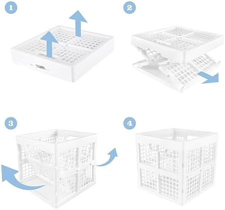 Eslite 3-Pack Collapsible Plastic Storage Crates, Foldable Crates - Image 5