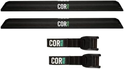 COR Surf Aero Roof Rack Pads, No-Scratch Tie Down Straps, 28in Narrow 10ft by CORSurf
