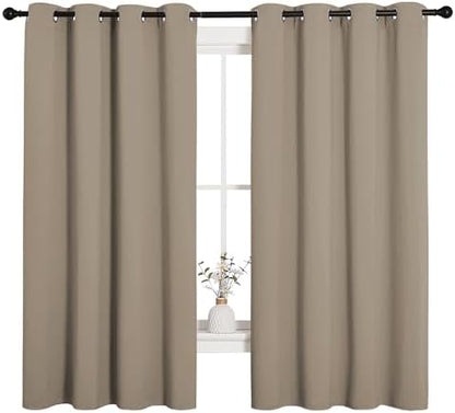 NICETOWN Bedroom Curtain Panels Blackout Draperies, Thermal Insulated Solid - Image 2