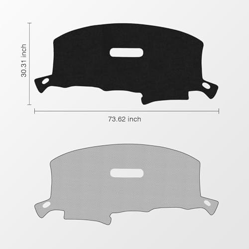 KUST Black Dash Cover for Dodge Caravan/Grand Caravan/Chrysler Town Country - Image 2