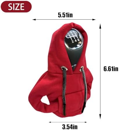 JOYCOURT 2PCS Car Gear Shift Hoodie Auto Shifter Knob Cover - Image 2