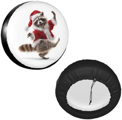 Christmas Raccoon Dancing Spare Tire Cover Universal - Image 3