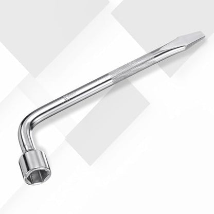 HARFINGTON Car Spare Tire Lug Wrench 21mm Carbon Steel l Type Slotted End - Image 3
