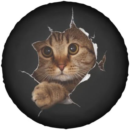 Funny Cat in Hole Spare Tire Cover Universal Tire Wheel Cover Waterproof - Image 7