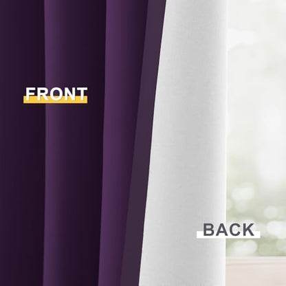 Yakamok Purple 100% Blackout Curtains 63 Inches Long - Image 6