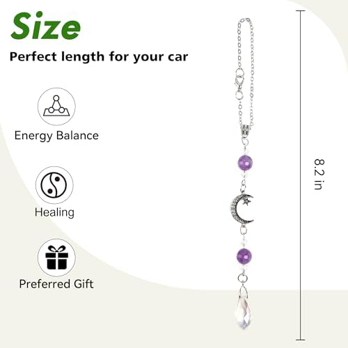 Car Rear View Mirror Accessories Witchy Car Hanging Ornament, Moon&Star - Image 4