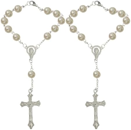 smilfuy 2PCS Car Rosary for Rearview Mirror by smilfuy