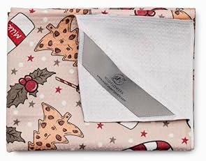 Wildflowers Microfiber Kitchen Towels | Cookies and Milk Pattern | Waffle - Image 4