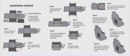 Dog Car Seat Puppy Portable Pet Booster Car Seat - Image 6